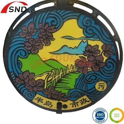 Art Manhole Cover duktilt jern materiale